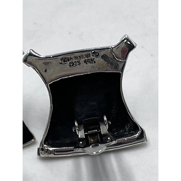 Dian Malouf Yellow Giraffe Chalcedony Sterling 925 14K Gold Clip-On Earrings - Picture 4 of 8